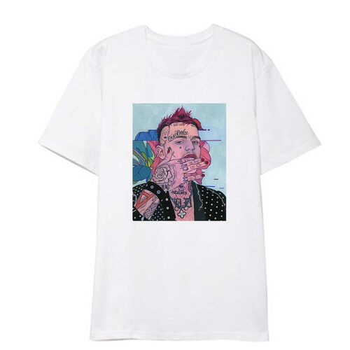 说唱歌手Lil Peep周边T恤同款应援衣服宽松短袖T恤打底衫男女夏季