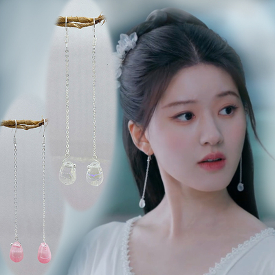 古装汉服耳饰银耳钩凤隐同款耳环