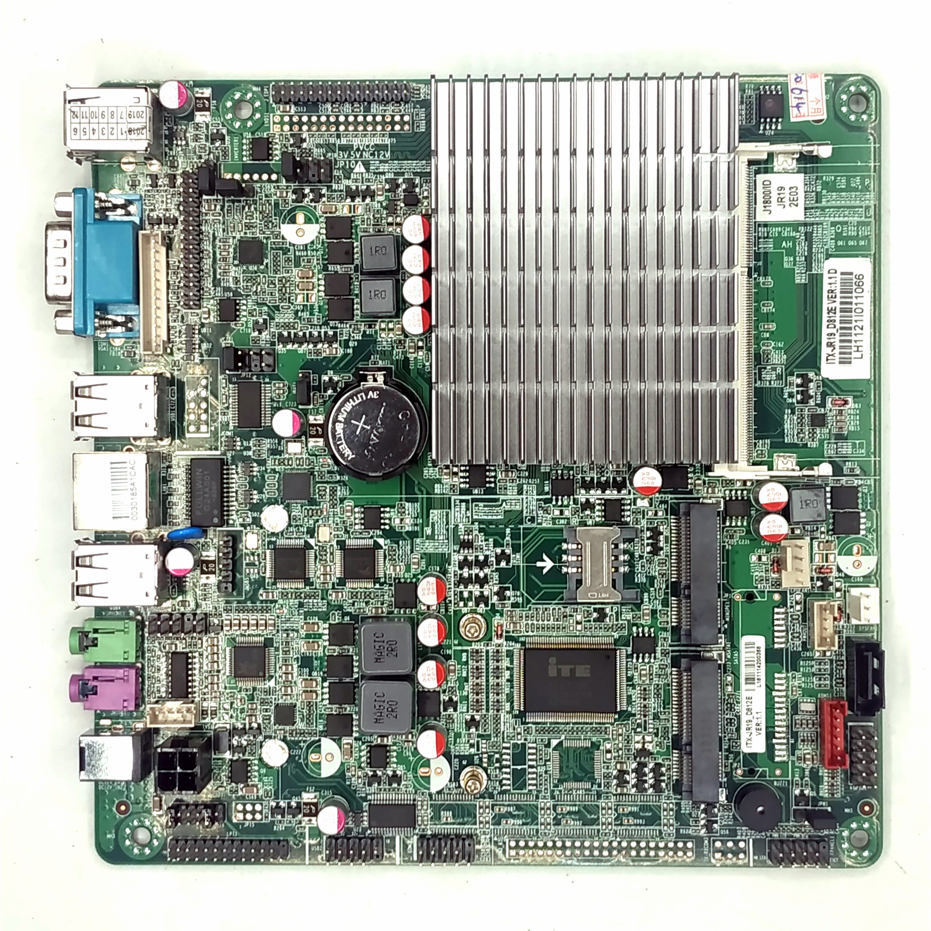 君容收银机dc12v主板j1800支持双edp超薄工控一体机凌动专用主板