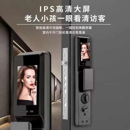 萤火DT3人脸识别智能锁自动监控智能锁密码锁家用防盗门锁