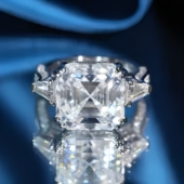 VISING莫桑钻石10克拉阿斯切大方糖钻戒霸气戒指