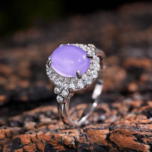 紫罗兰水沫子紫色戒指