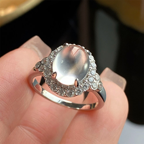 VISING珠宝天然水沫玉戒指