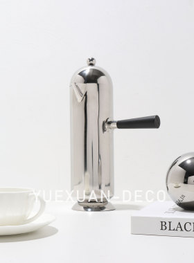 粤萱简约现代不锈钢玻璃摆件样板房客厅茶几电视柜书柜桌面装饰品