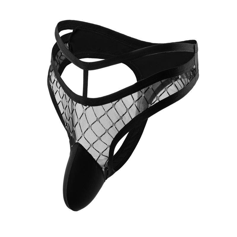 全透透视黑色肉沙大格子男士性感内裤 透气蜘蛛网男式低腰丁字裤,女士内衣/男士内衣/家居服,男丁字裤,淘宝优惠券,粉丝福利购,淘宝优惠卷