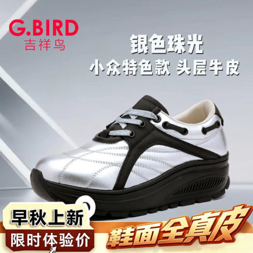 时尚银黑 超轻摇摇鞋