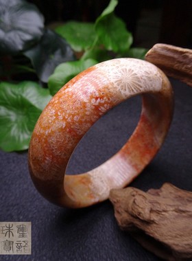 菊花石发晶碧玺蜜蜡大码手镯包邮