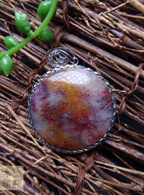 吊坠925银戈壁玉摆件金砂石包邮