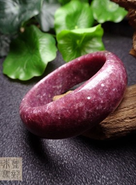 原矿绿松石植物标本发晶手镯包邮