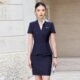 夏薄款 女短袖 经理工装 正装 职业西装 酒店前台气质工作服套裤 套装