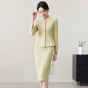 职业装西装套装女短袖夏薄款经理工装正装酒店前台气质工作服套裤