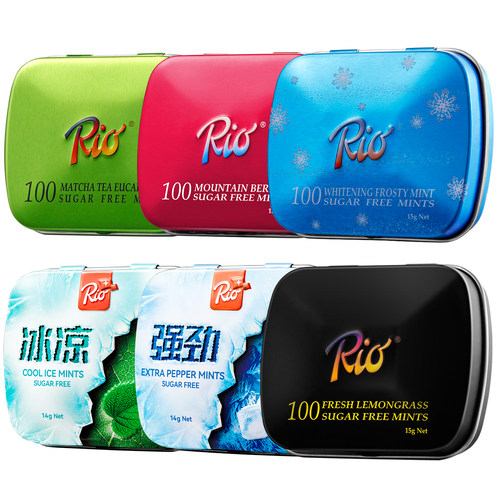 Rio强劲无糖薄荷糖6盒装
