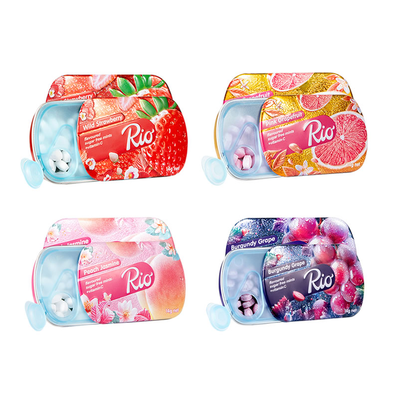 Rio瑞欧无糖薄荷糖 清新口口气口香糖 木糖醇水果零食 约会接吻糖
