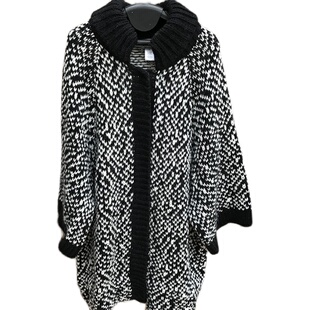 美国Neiman Marcus羊毛混纺百搭中长款中袖女士开衫秋冬外套现货