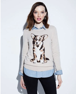 美国Neiman Marcus卡通多图案羊绒衫毛衣上衣 上海现货