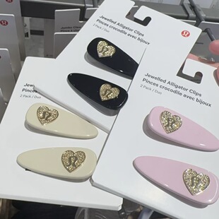 高品质醋酸发夹字母微镶刘海夹左右边对装发卡发饰新款发抓碎发夹