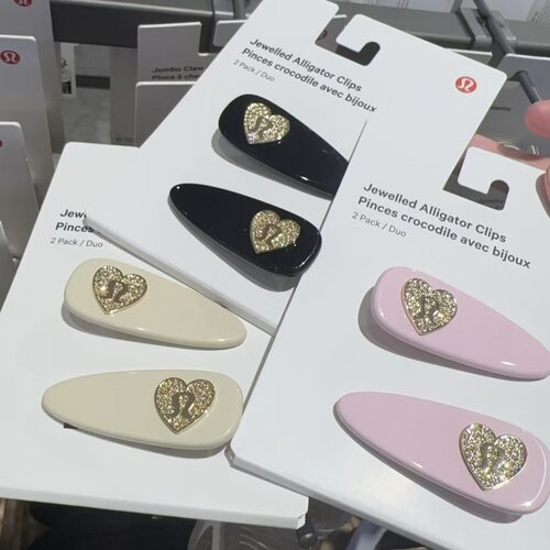 高品质醋酸发夹字母微镶刘海夹左右边对装发卡发饰新款发抓碎发夹