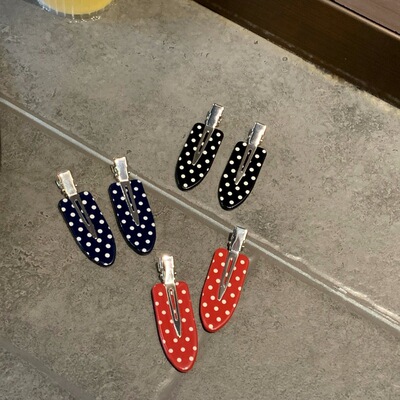 韩国气质甜美小清新少女发夹波点无痕夹碎发刘海夹百搭发卡发饰女