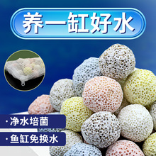 鱼缸过滤材料纳米石英球硝化细菌屋底滤鱼池周转箱用净水培菌滤材