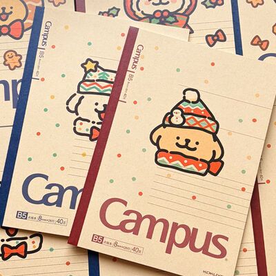 国誉笔记本Campus线条小狗圣诞