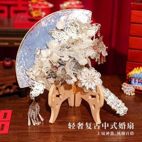 高级婚纱新婚材料手工闺蜜银蓝色手捧花权杖新娘结婚diy礼物婚礼