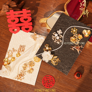 原创纯手工制作婚礼誓言卡一对结婚新郎新娘誓词宣言本订婚礼高级