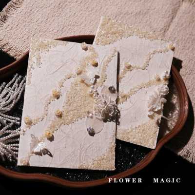 新品结婚誓言卡婚礼新人宣誓致辞本卡片手写森系小清新誓词本手卡