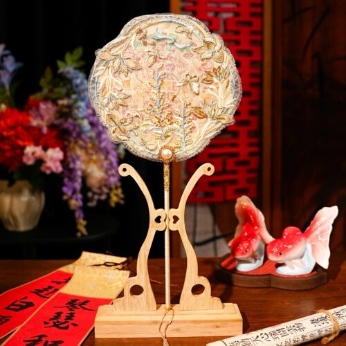 团扇新娘结婚diy材料包手工中式秀禾喜扇成品双面高级婚礼送礼物