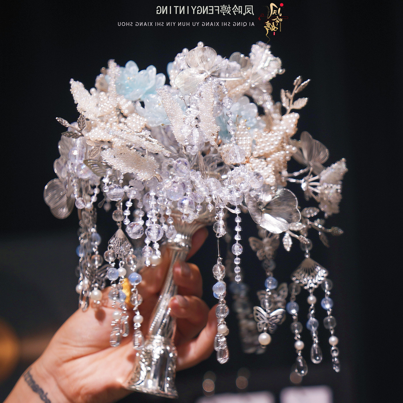 银白色手捧花新娘结婚diy材料包婚礼权杖婚纱出嫁送闺蜜手工礼物,鲜花速递/花卉仿真/绿植园艺,新娘手捧花,淘宝优惠券,粉丝福利购,淘宝优惠卷