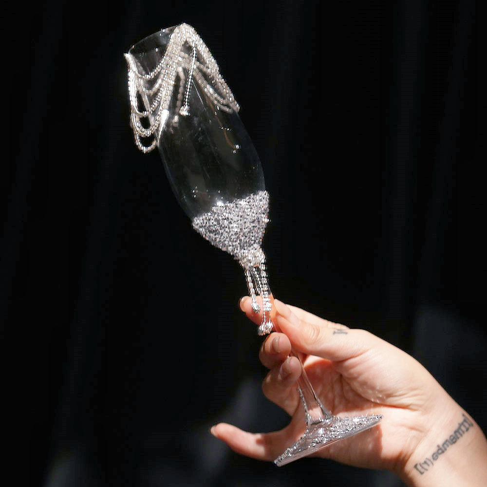 diy敬酒杯材料包创意葡萄鸡尾酒杯高脚香槟杯结婚仪式感订婚礼物
