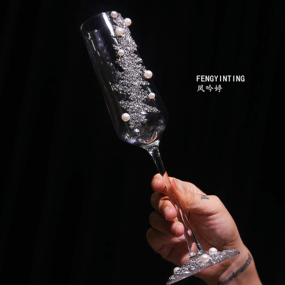 结婚敬酒杯香槟酒杯子交杯酒婚礼订婚创意高脚杯玻璃杯新人拍照