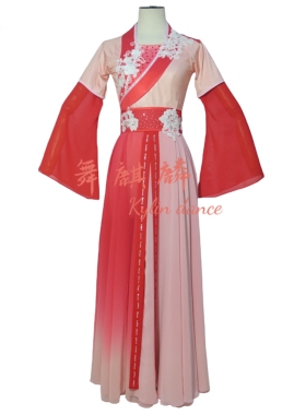 新款桃李杯古典舞蹈大裙摆红艳凝香同款演出服女子独舞艺考服飘逸