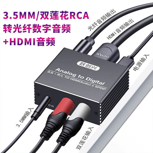 3.5mm转HDMI光纤数字音频转换器