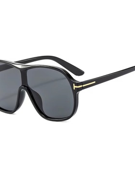 一体式黄色太阳眼镜欧美百搭