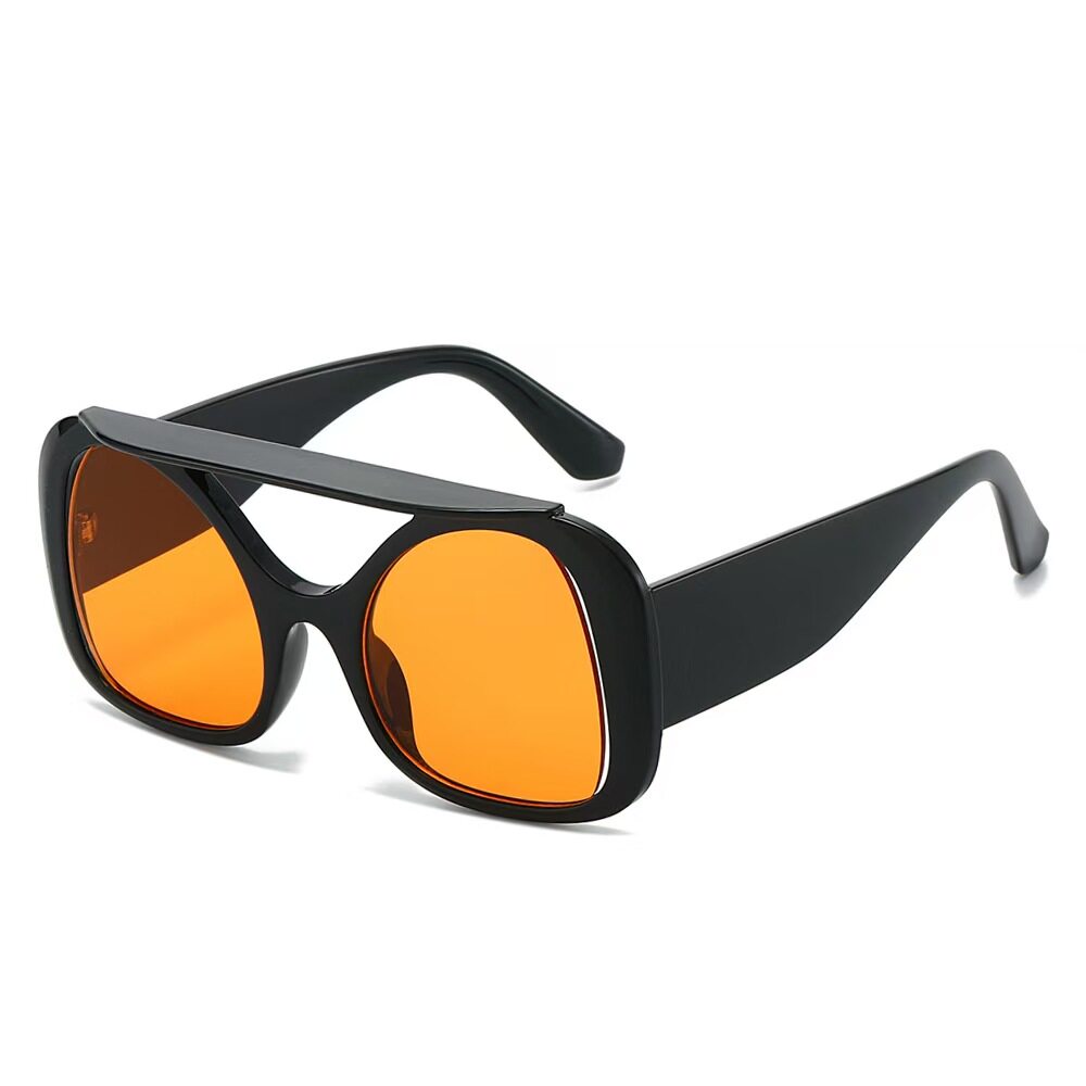 超大异形平顶双梁太阳镜男女小众风前卫Y2K个性墨镜凹造型眼镜潮