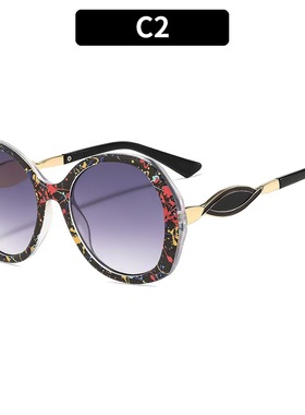 防晒夏季户外不规则粉黄色墨镜