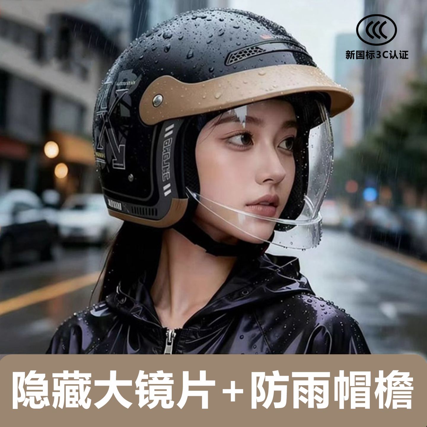 秋冬季电动车保暖头盔