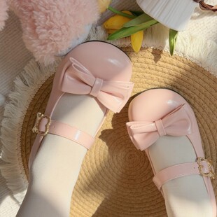 月兔宝宝3.0镰仓高校油皮古典复古lo鞋c系玛丽珍鞋抱抱熊Lolita鞋