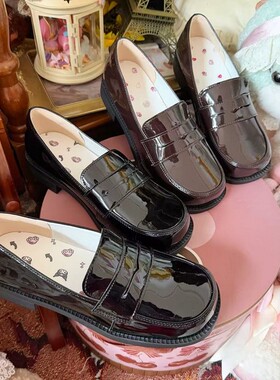 镰仓高校原创 玛丽珍 学生风 复古百搭Lolita 网红粗跟 JK制服鞋