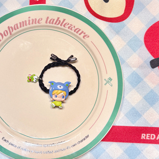 正版pop泡泡玛特跟我去郊游萌粒宝拉发绳 萌粒可爱头绳皮筋发圈