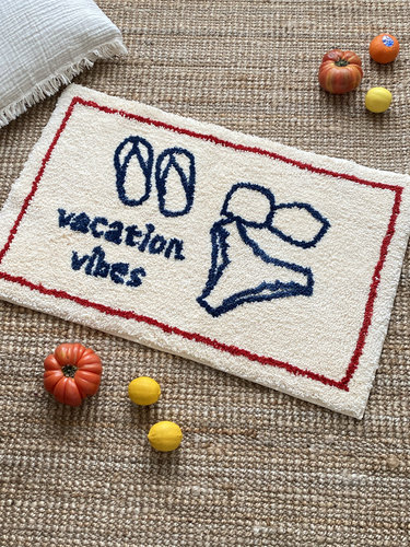 ARISUSPACE比基尼海洋风法式簇绒地毯家用卫生间防滑垫卧室垫房间