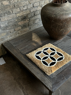 ARISUSPACE 如意钱纹新中式限定簇绒椅垫坐垫沙发垫办公室防滑