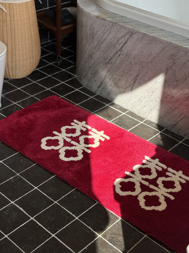 ARISUSPACE 人间喜事 新中式床边地垫地毯新婚订婚防滑高级小众