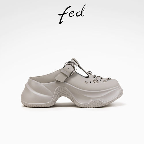 fed时尚洞洞鞋夏季新款女鞋厚底增高鞋海边沙滩鞋女款S0421-ZC616