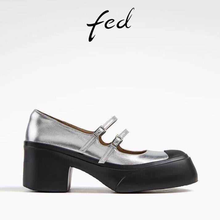 FED玛丽珍鞋秋季新款女鞋休闲单鞋厚底小皮鞋女D0816-YAB019,女鞋,玛丽珍鞋,淘宝优惠券,粉丝福利购,淘宝优惠卷