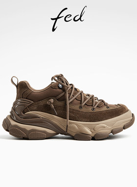 FED复古老爹鞋春秋女鞋运动休闲鞋户外登山鞋女D0816-YAB100