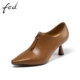 春季 气质百搭尖头深口细高跟单鞋 女时装 fed羊皮女鞋 通勤高跟鞋 女