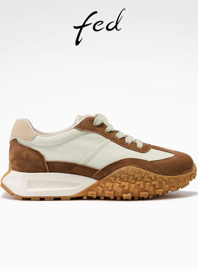 fed大地漫步者阿甘鞋春季新款女鞋厚底增高鞋时尚德训鞋女款ZC297