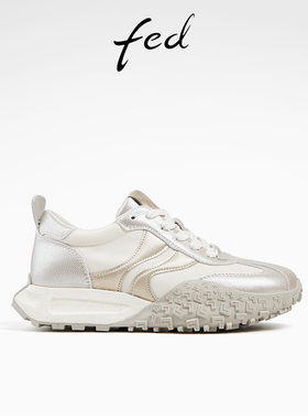 fed金色阿甘鞋夏季新款女鞋防滑老爹鞋增高休闲鞋女款D0423-ZC510