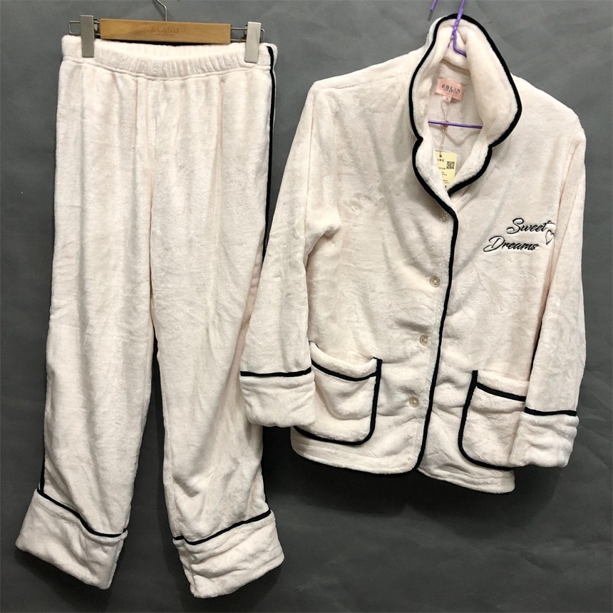 EBLIN女珊瑚绒保暖家居服套装